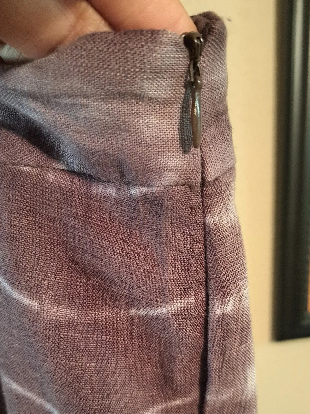 ZARA Tie-Dye Wrap Front Wide Leg Pants | Smoky Brown Charcoal | L | NWT Waist 35